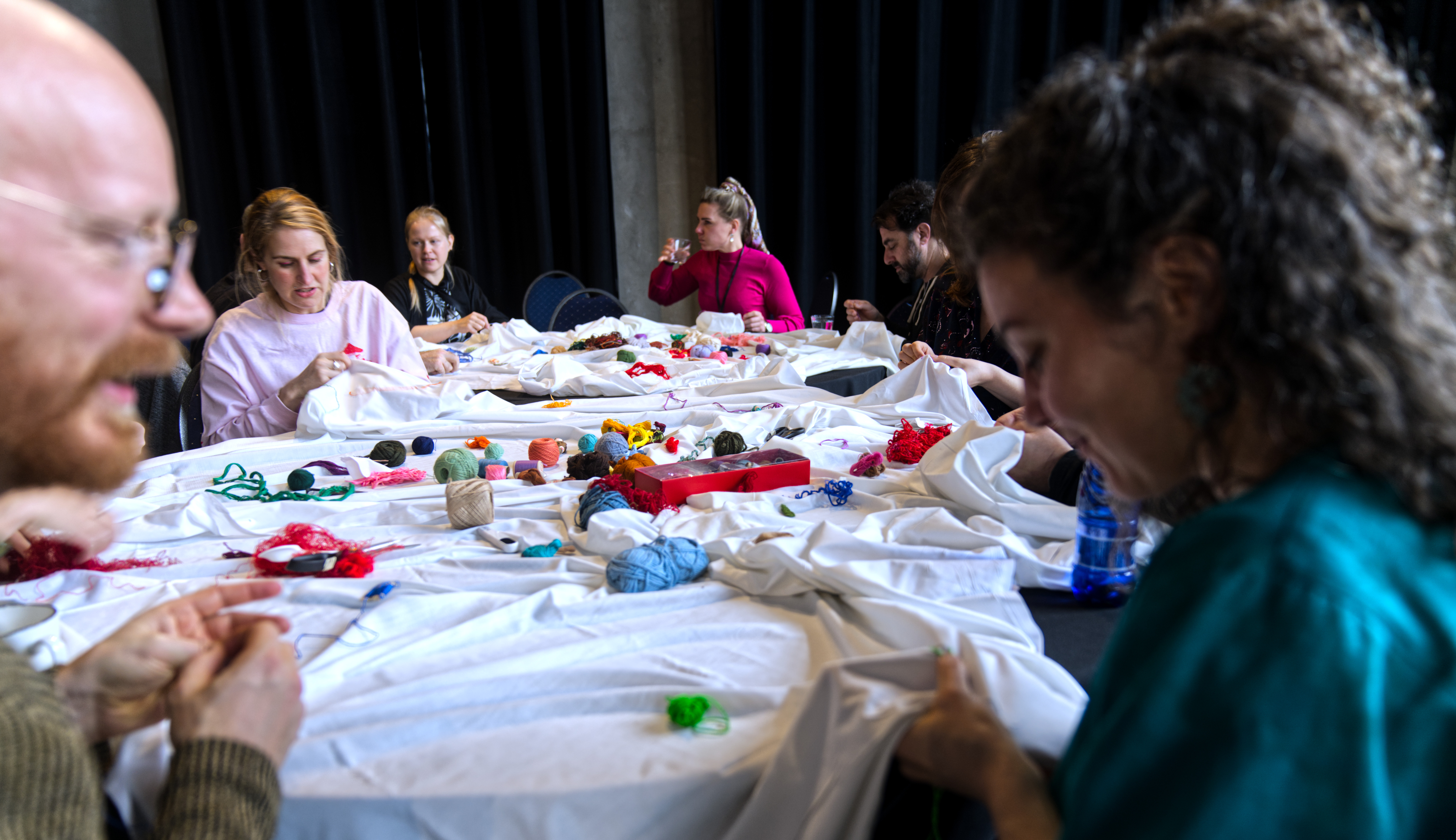 Sewing and socializing